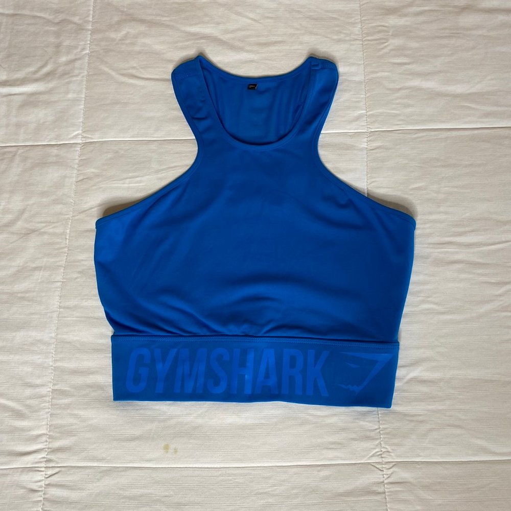 Gymshark Serene Sports Crop Top Marine Blue M